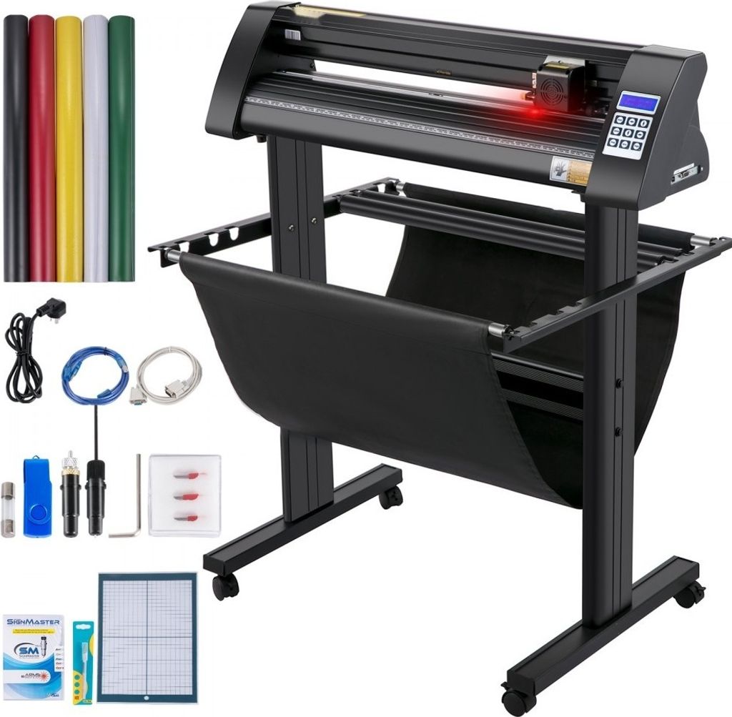 Vinyl Schnittplotter Max. Papierzuführung 720 mm - Folienplotter Schneidekraft 500 g - Plotterschneider mit optischem Auge - Signmaster-Software -...