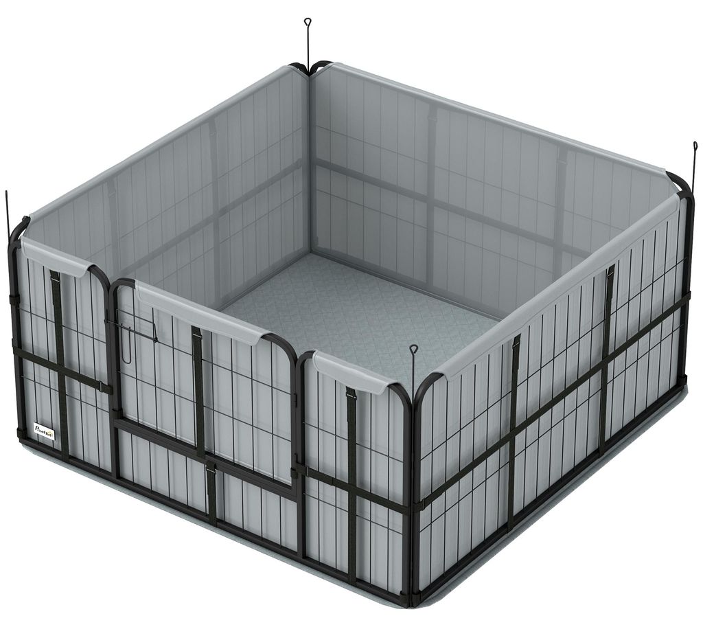 PawHut nestkast voor puppy's, puppyren met wasbare Productafbeelding 