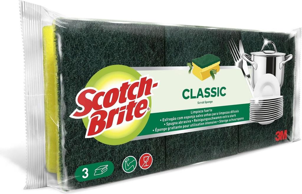 Scotch-Brite CLASSIC Środek do czyszczenia garnków, 3 szt. Zdjęcie produktu 