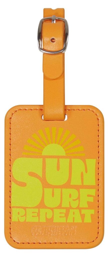 American Tourister Anhänger Reisezubehör Luggage Tag 2x Print Sun Surf Repeat orange