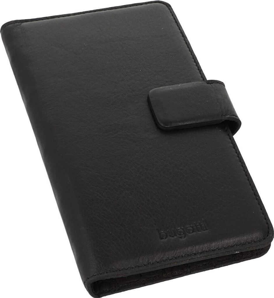 Bugatti UniversalBooklet L Lisbona beschermhoes, zwart - Productafbeelding 