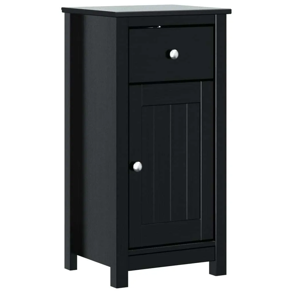 Mobile Bagno Salvaspazio BERG Black 40x34x80 Pino Massiccio