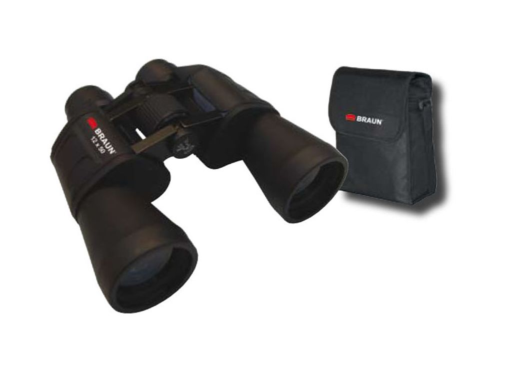 Braun Binocular 12x50, BK-7 Porro, 12x, 5 cm, Čierna, 780 g Obrázok produktu 