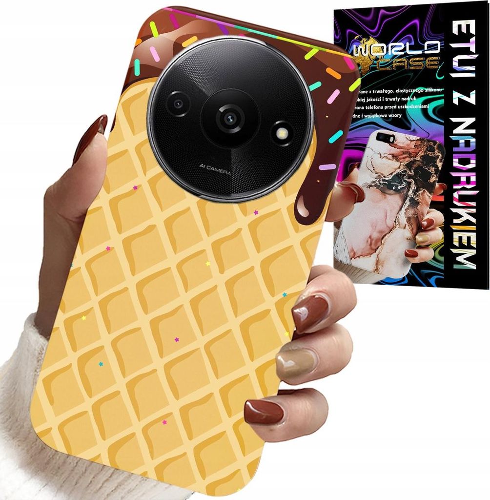 Hülle Für Xiaomi Redmi A3 - Mit Schokoladenüberzogenem Waffelmotiv