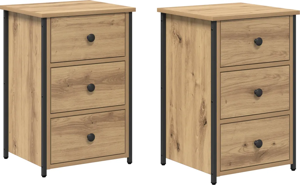 Table de nuit pour lit double vidaXL Marron 40x36x60 cm - Lot de 2 pcs