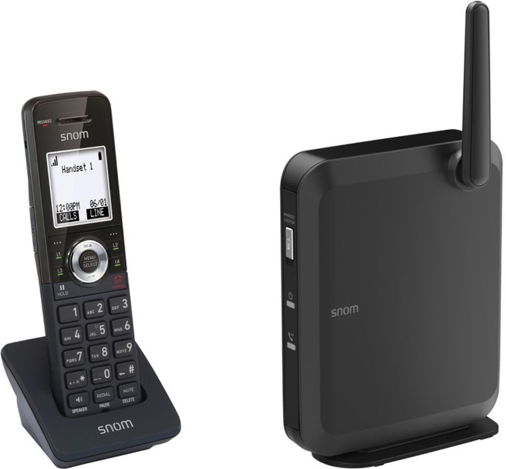 Snom M110 Schnurlos IP-DECT Telefon SIP Set – Fritzbox Kompatibles DECT Telefon, Bis Zu 10 Handsets, Dect Telefon Fritzbox Kompatibel, Telefon Sc...