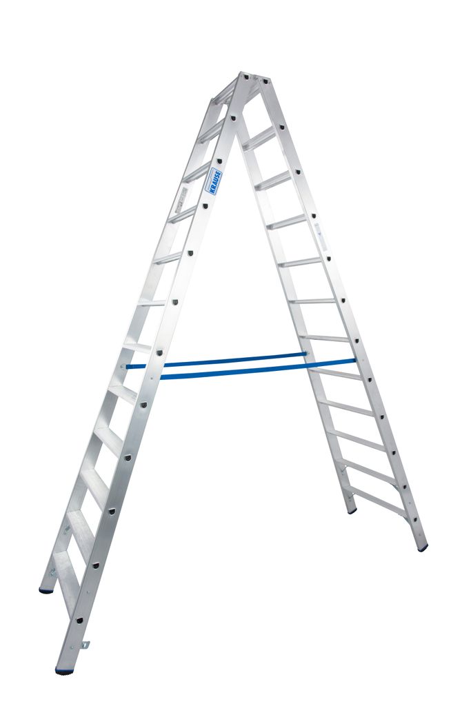 Krause Stufen-Doppelleiter Alu 2x12 Stufen 124784 Produktbild 