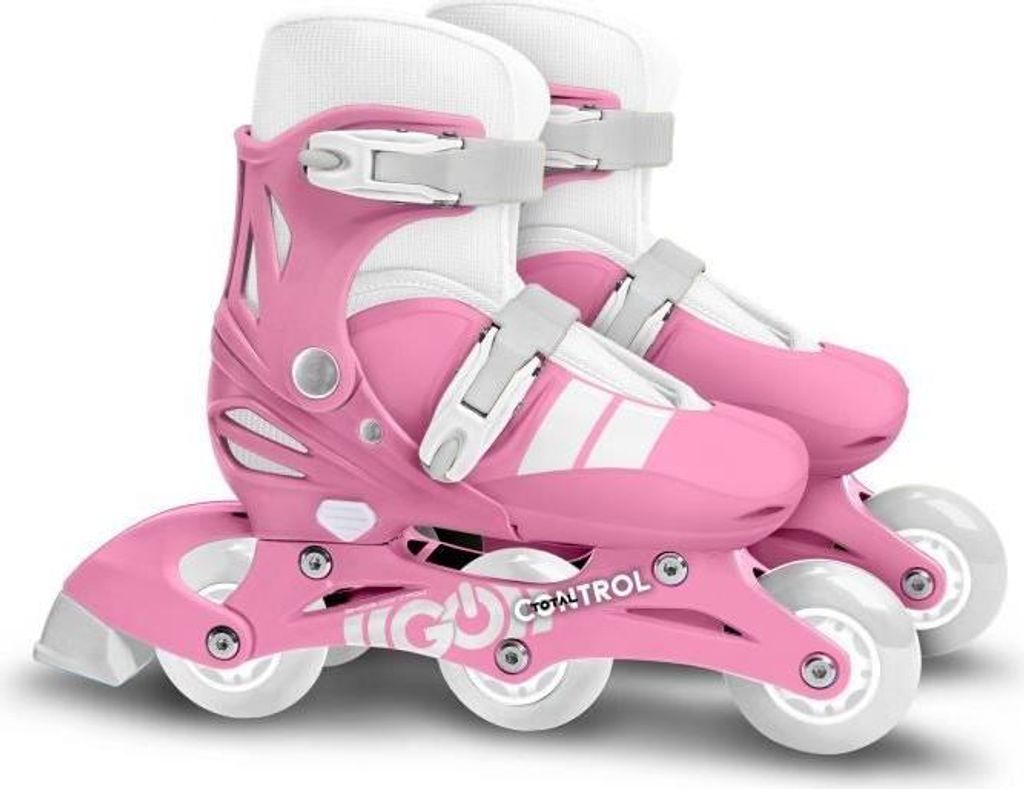 Inline Skates , 2-in-1 Rollschuhe, STAMP SKIDS CONTROL, 3 Räder, Größe 27-30, Rosa