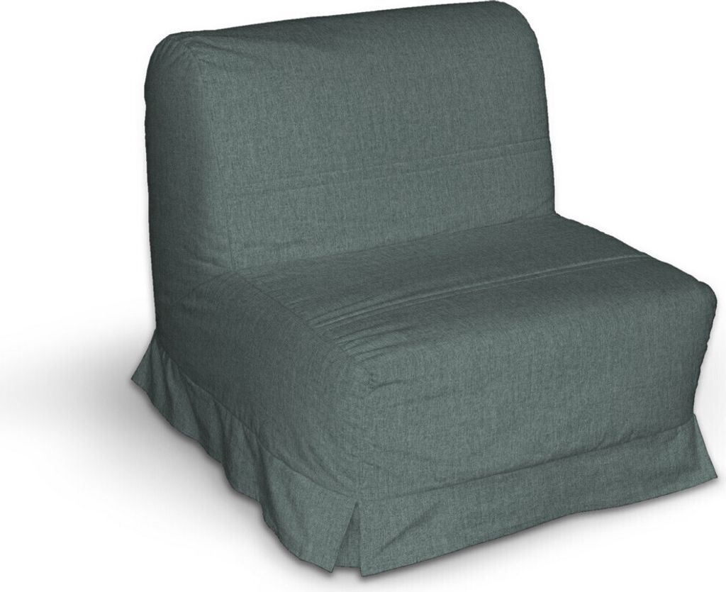 Dekoria Bezug für Lycksele Sessel mit Kellerfalten, grau- blau, Bezug für Lycksele Sessel