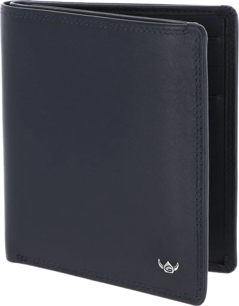 Golden Head 1255 Polo: Portacarte RFID Blu Scuro in Pelle Nappa