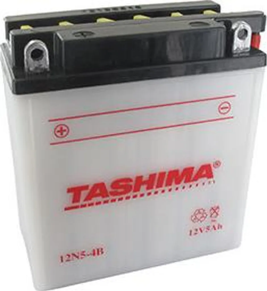 Batterie Tashima 12V 5Ah plomb avec acide pour moto - Borne + à gauche