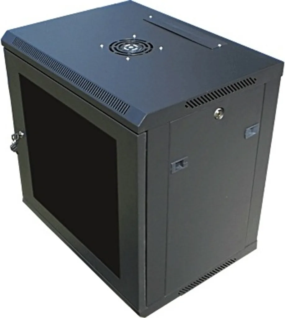 Coffret Mural Datacom 9U 450mm Noir pour Switch et Brassage