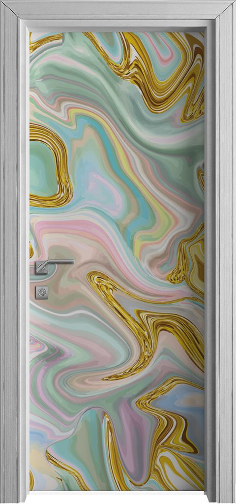 Tür Selbstklebende 80x210 cm Türfolie Türtapete Klebefolie - Farbig Mosaik Abstrakt