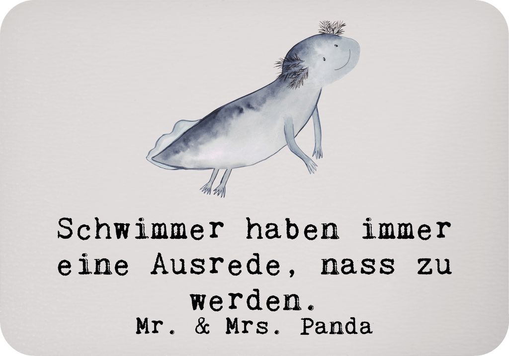 Mr. & Mrs. Panda magnet Schwimmen Ausrede - Grau Pastell - Geschenk, Wasser, Chlorgeruch, haftmagnet, Sportler, Pinnwandmagnet, whiteboardmagnet, z...