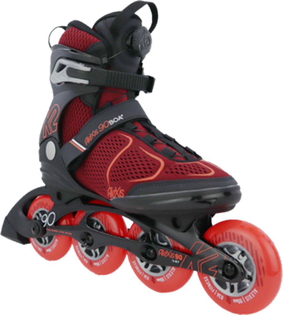K2 Skates ALEXIS 90 BOA Inline Skates Damen burgund - orange Größe EU: 41.5