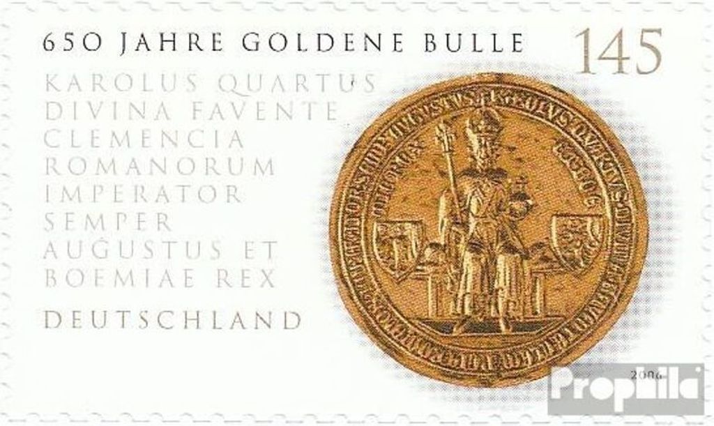 Briefmarken BRD (BR.Deutschland) 2006 Mi 2516 (kompl.Ausg.) selbstklebende Ausgabe postfrisch Goldene Bulle