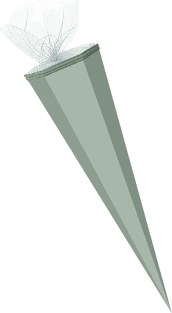 XXL Bastel Schultüte / 100cm / eckig / Farbe: grau