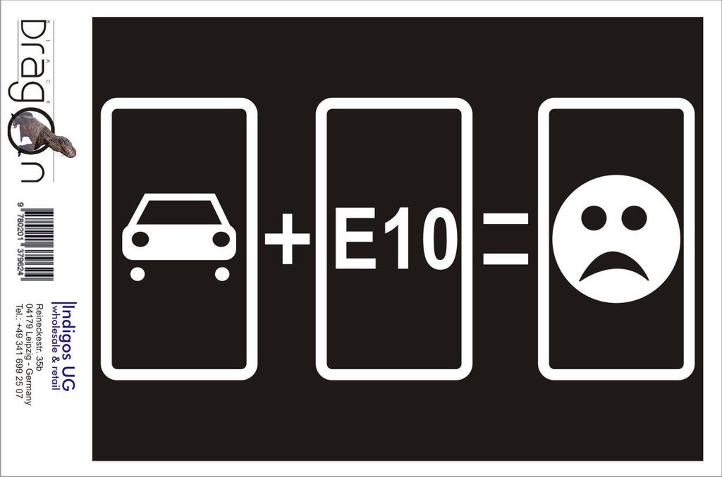 Aufkleber / Autoaufkleber - JDM / Die cut / Auto / OEM - Car+e10 = sad - 210x100mm gold - Heckscheibe / Heckscheibenaufkleber