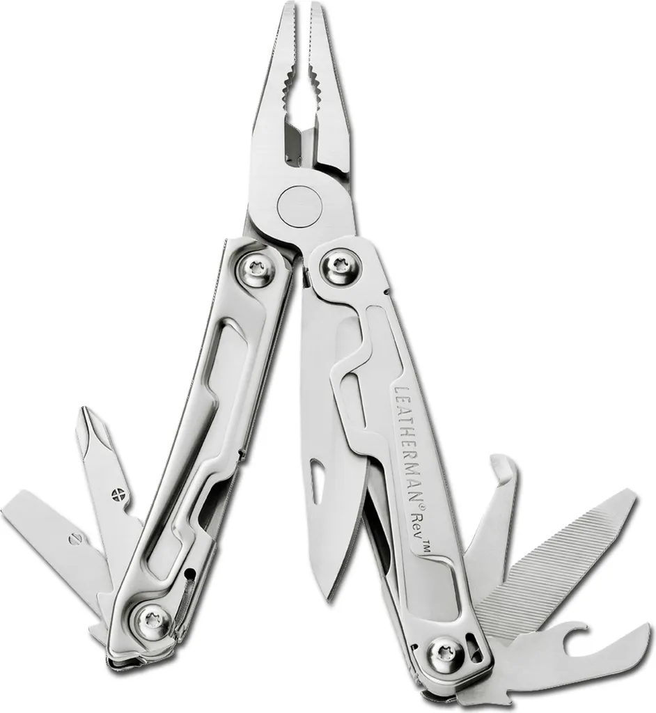 Pince Multifonction Leatherman Rev en Acier Inoxydable - Outil de Poche 9cm