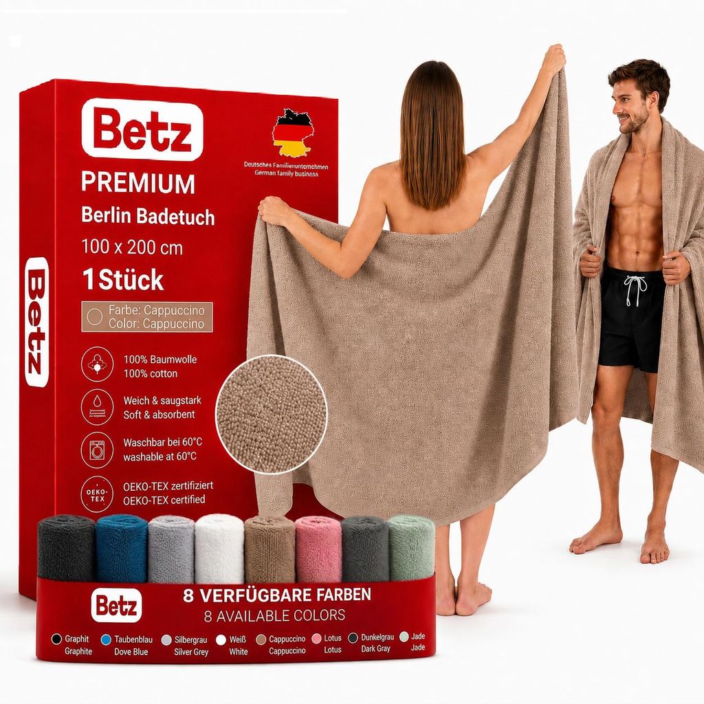 Betz Badetuch XXL 100x200 cm – 1 Stück – Saunatuch & Produktbild 