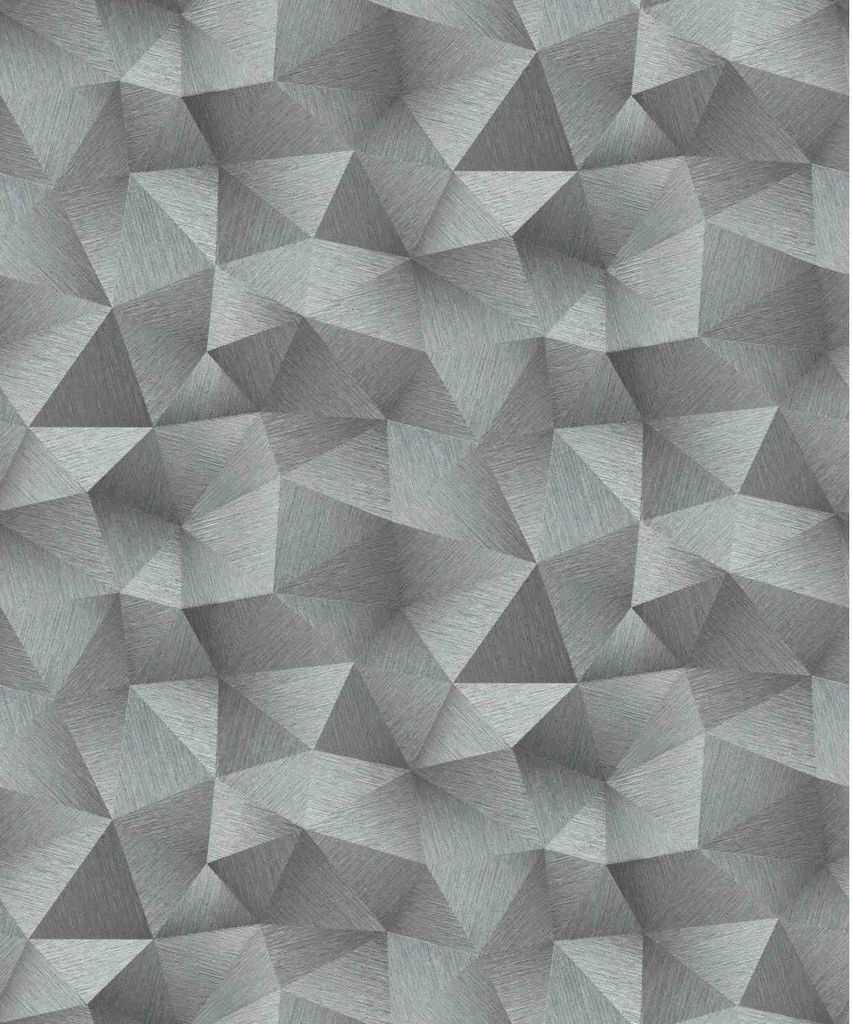 A seamless geometric pattern of triangles with a brushed metal texture.