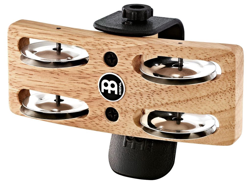 Meinl Percussion Professional Heel Tambourine, Fußtamburin zur Befestigung an der Ferse - Cajon Add-Ons / Cajon Zubehör - Siam Eiche (PHTA)