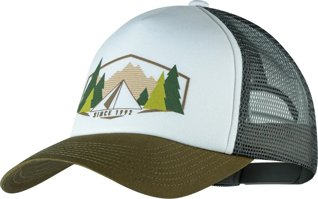Casquette BUFF Trucker White en Mesh - Taille Large Confortable L/XL