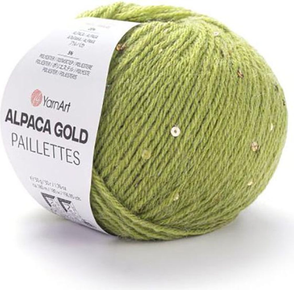 Yarnart Alpaca Gold Grün, 180m, 50g, Sportgarn mit Produktbild 