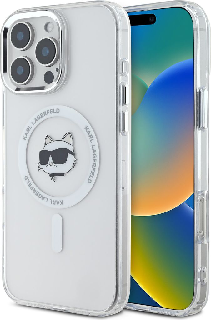 A clear product shot of a phone case with a phone inside, presented on a white background.