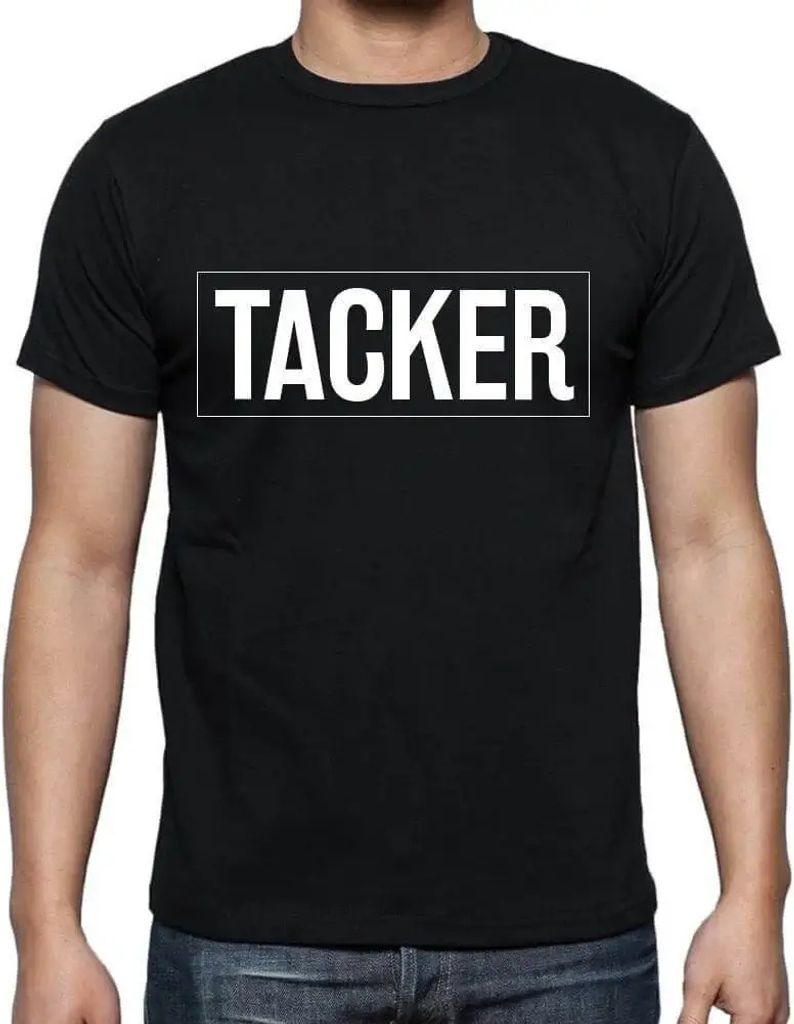 Herren Grafik T-Shirt Tacker Beruf – Tacker Occupation – Öko-Verantwortlich Vintage Jahrgang Kurzarm Lustige Druck Geburtstag Geschenk Mann