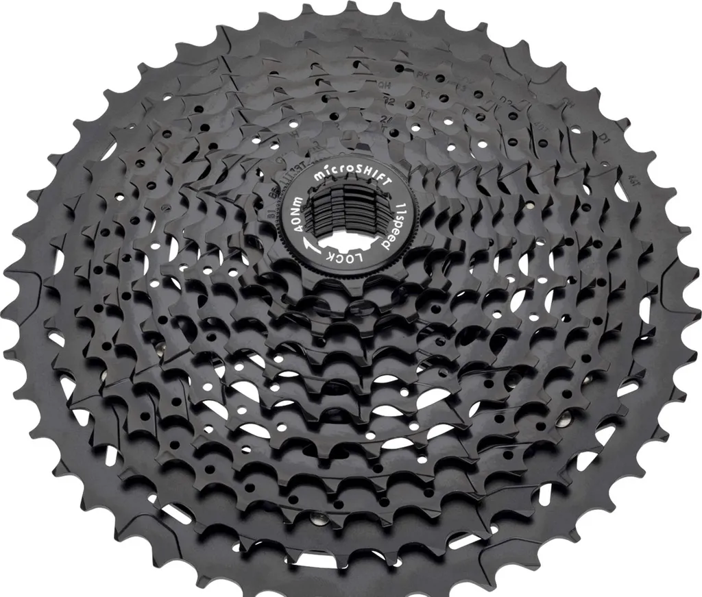 Cassette de vélo de montagne 11V MicroSHIFT XLE 11-46 dents noir nickel