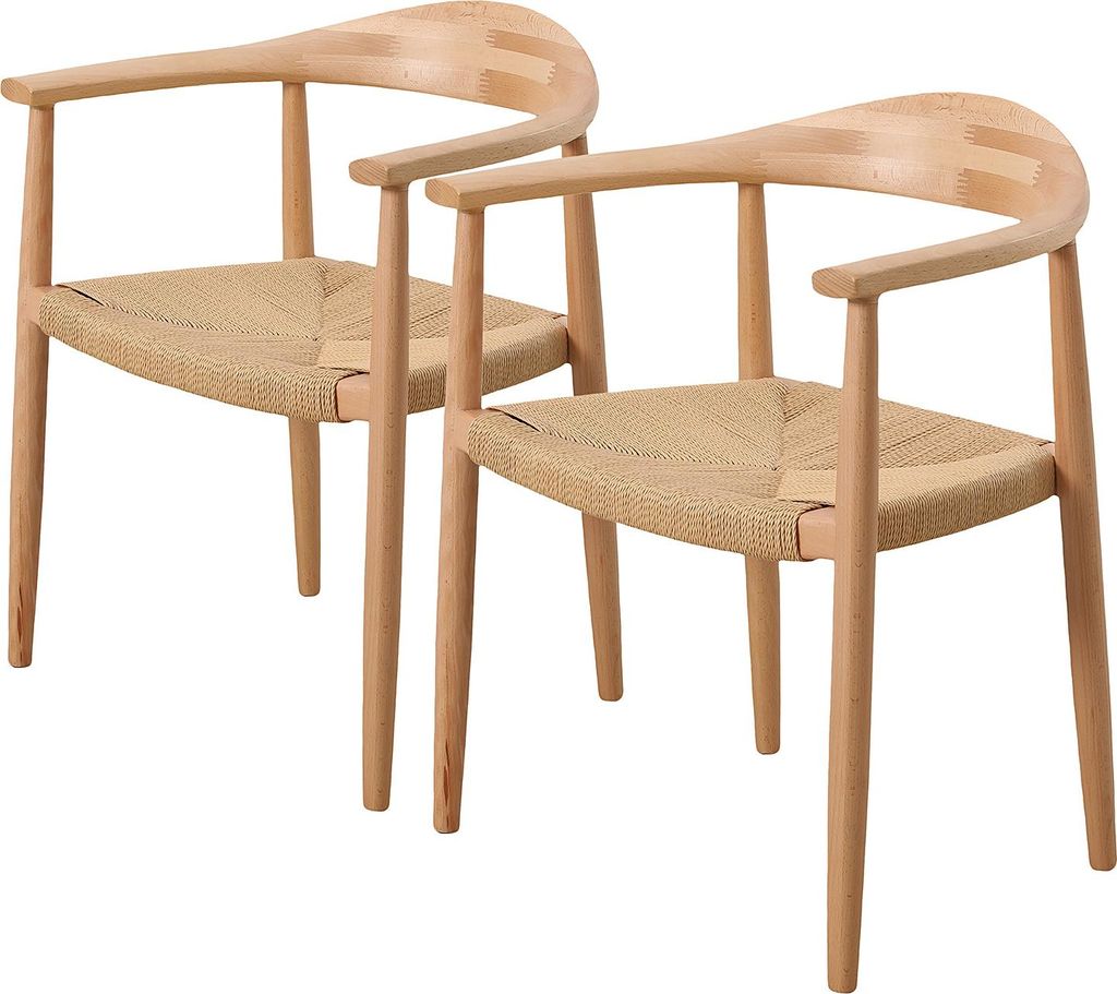 home24 Armlehnenstühle - 2er-Set - Buche Massiv / Produktbild 