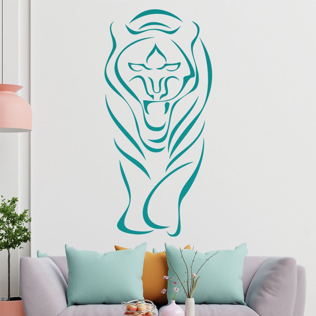 Raubkatze Linien Wandtattoo in 6 Größen - Wandaufkleber Wall Sticker - Dekoration, Küche, Wohnzimmer, Schlafzimmer, Badezimmer