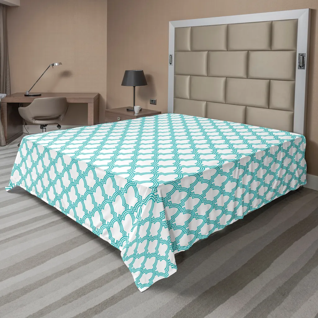 Lenzuolo Etnico ABAKUHAUS 266x260 - Arabesco Marocchino Turchese