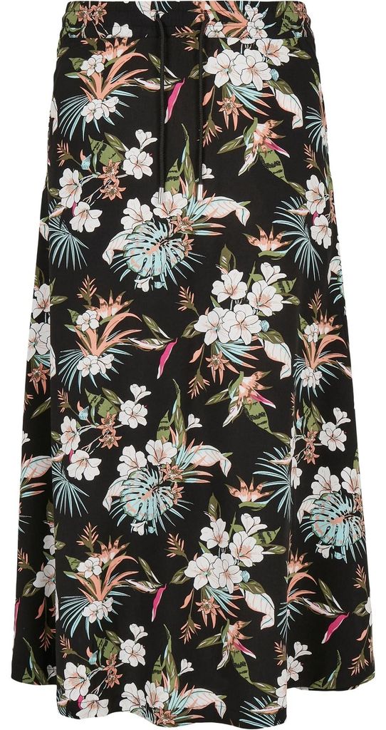 Urban Classics - Midirock für Damen TN1688 (S) (Schwarz)