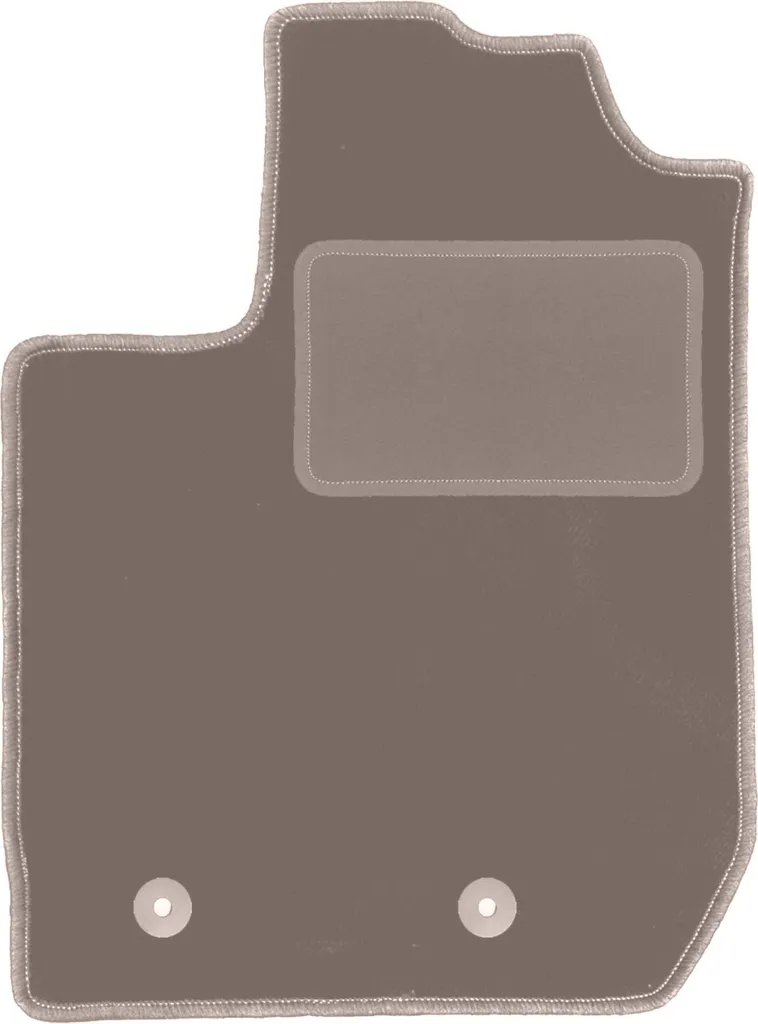 Tappetino conducente in velluto beige compatibile con Dacia Duster II 4WD (2018-, SUV) – con fissaggi – su misura