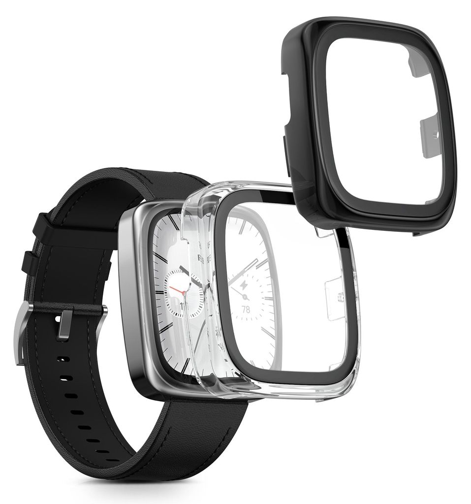 kwmobile 2x Glas Hülle für Amazfit Active 2 Square Produktbild 