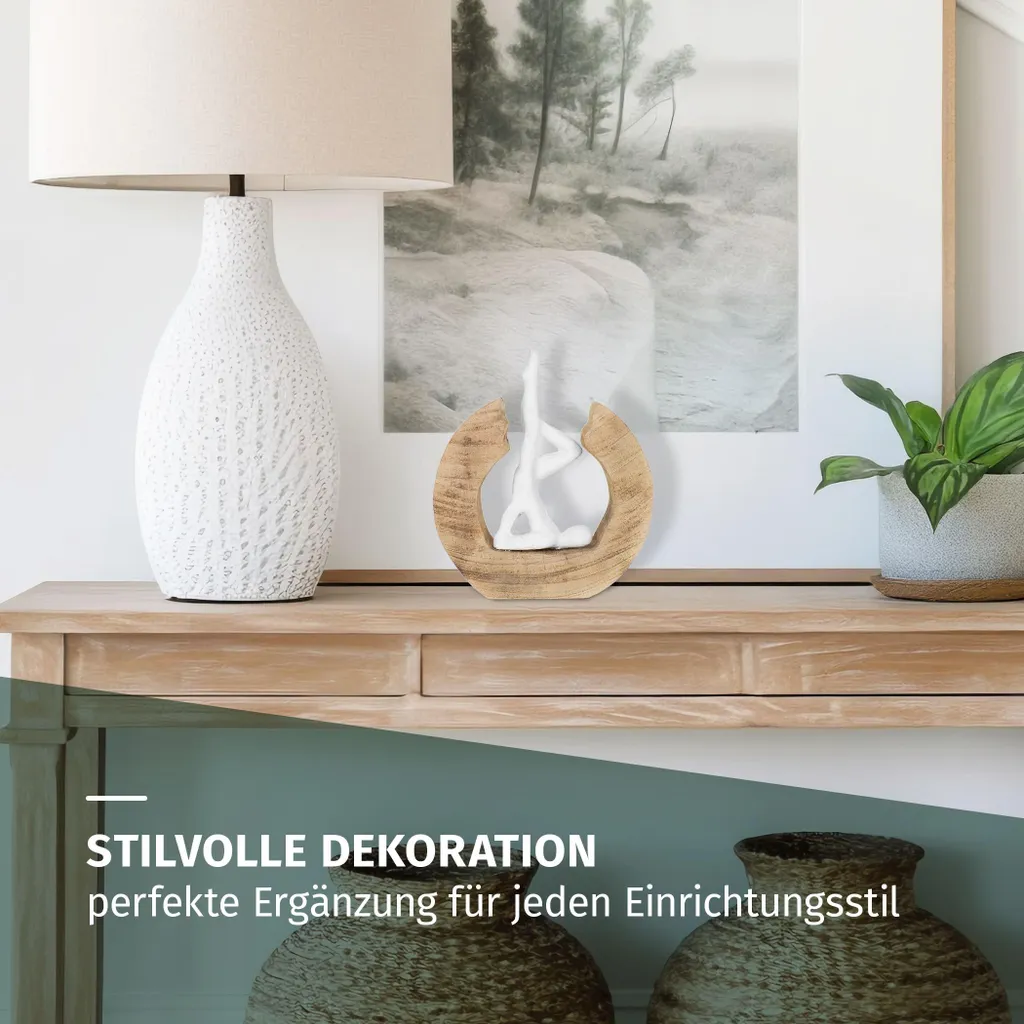 Objet déco bois authentique - Sculpture Yoga Moritz pour intérieur zen