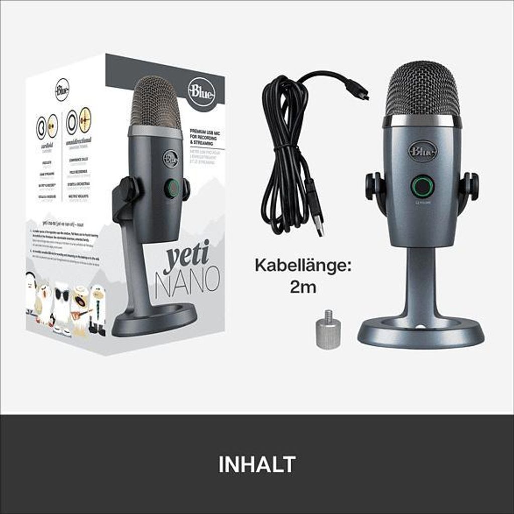 BLUE MICROPHONES Yeti Nano Premium USB Mikrofon (Shadow Produktbild 