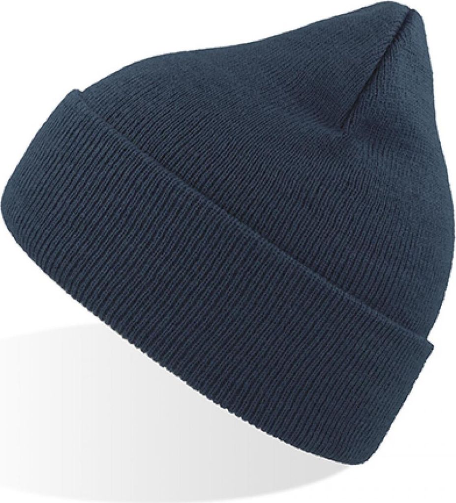 Atlantis OEBE | Eko Beanie, Beanie mit Bündchen, 2-lagig - Farbe: Avio - Größe: One Size