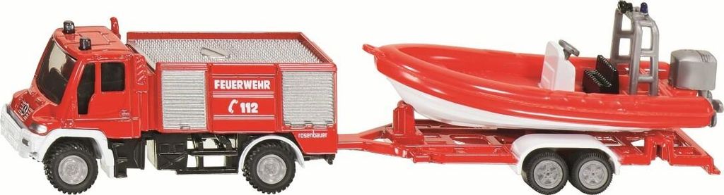 Autopompa SIKU 1636 Unimog con barca Immagine del prodotto 