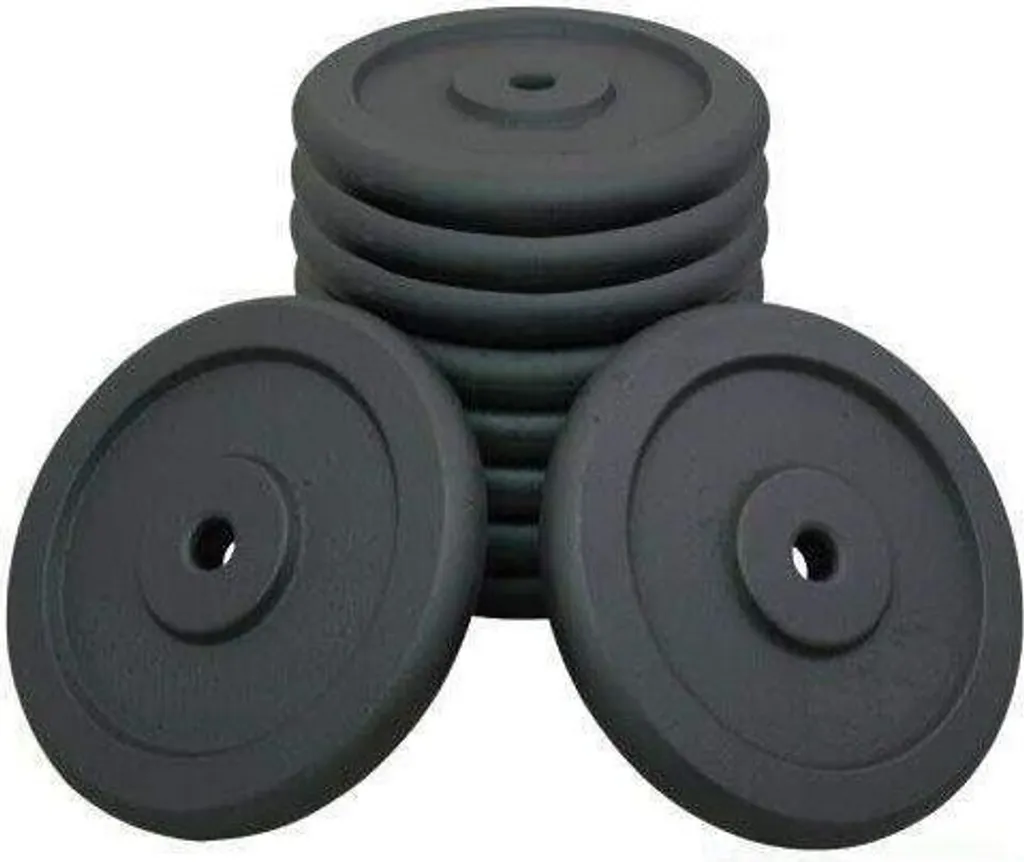 Poids pour haltères fonte 20 kg - Disque standard 29 mm noir mat