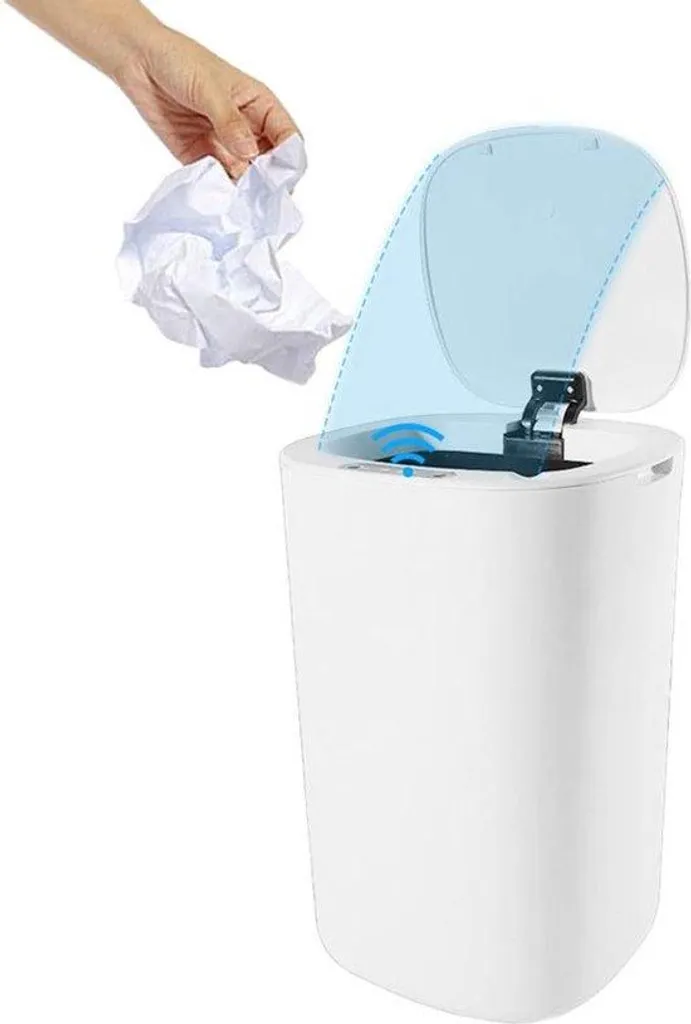 Poubelle de salle de bain automatique 13L format slim avec capteur IR