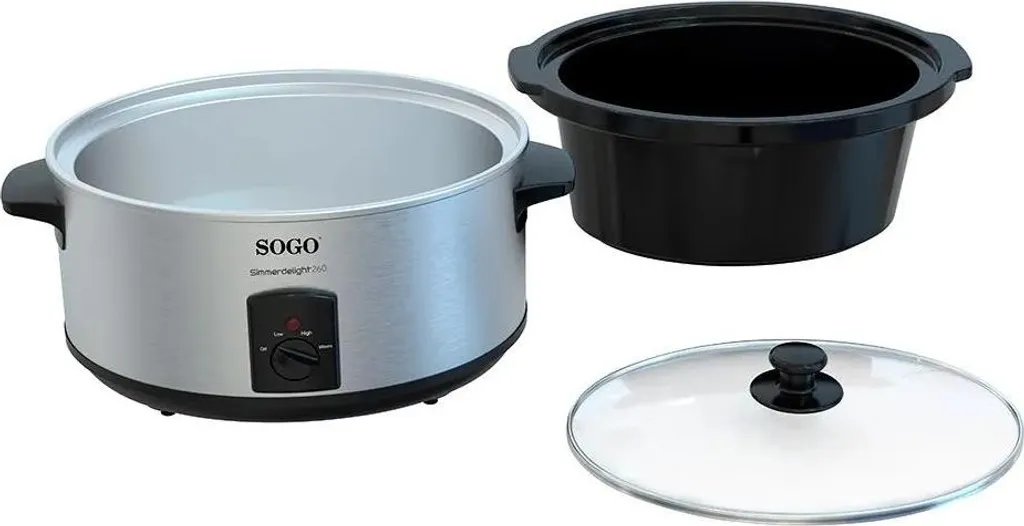 Mijoteuse Haute Capacité 5,5L Sogo avec Couvercle Verre et Base Pivot - 3