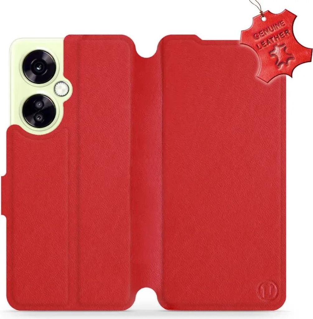 Echtleder Handyhülle für OnePlus Nord CE 3 Lite, Mobiwear Leather, Rot