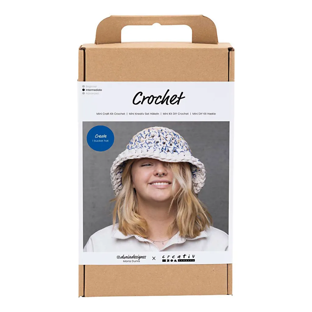 Kit de Crochet Chapeau de Soleil à Large Bord Protection UV Style Bohème