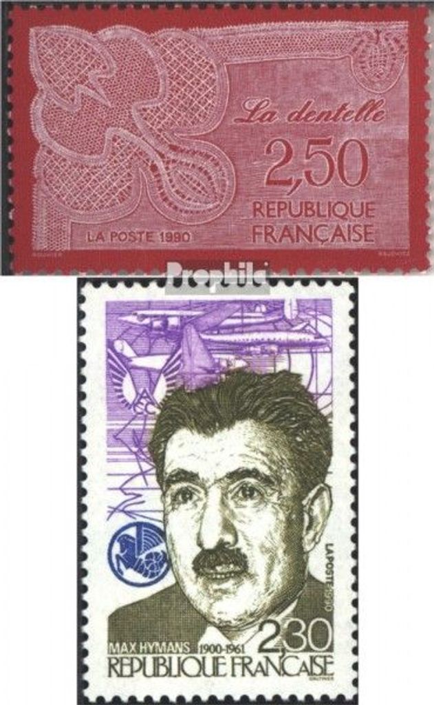Briefmarken Frankreich 1990 Mi 2756,2760 (kompl.Ausg.) postfrisch Klöppeln
