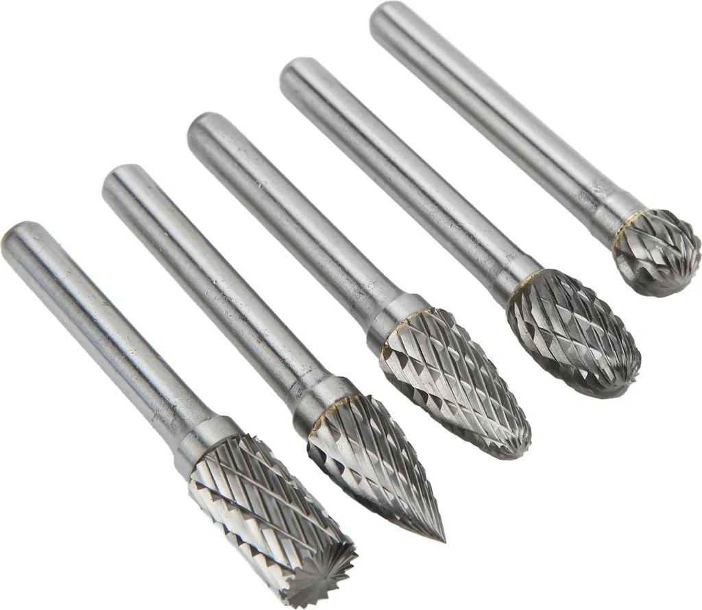 Set 5 Lime Rotanti Carburo di Tungsteno 6mm per Metallo e Acciaio