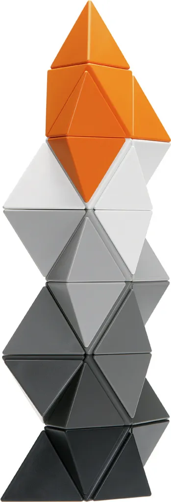 Trido Magnétique Grand format Gris et Orange : Formes 3D haute qualité - 4