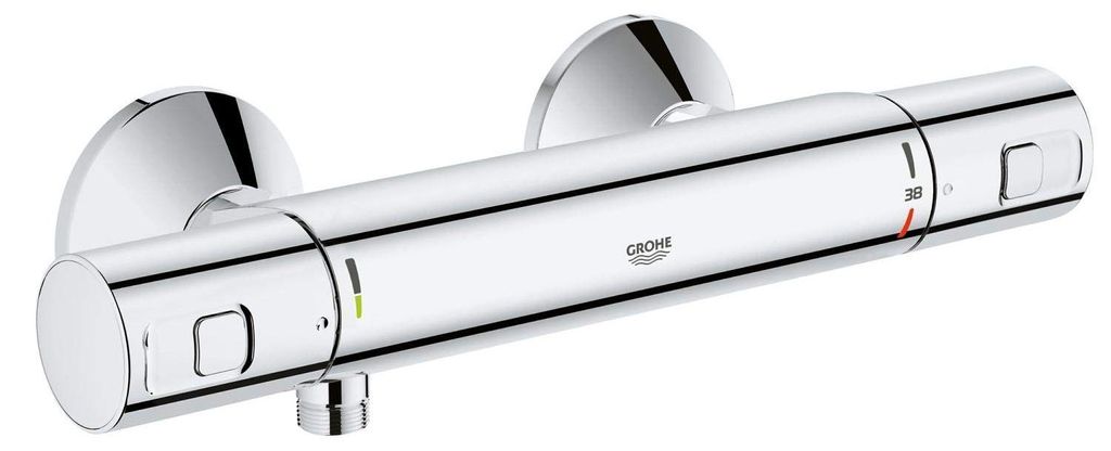 Grohe Precision Start Thermostat-Brausebatterie (DN 15, Wandmontage) chrom, 34594000 Silber